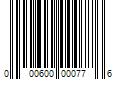 Barcode Image for UPC code 000600000776