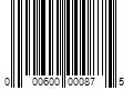 Barcode Image for UPC code 000600000875