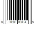 Barcode Image for UPC code 000600000943