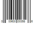 Barcode Image for UPC code 000600003586