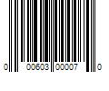 Barcode Image for UPC code 000603000070