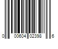 Barcode Image for UPC code 000604023986