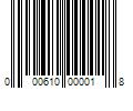 Barcode Image for UPC code 000610000018