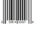 Barcode Image for UPC code 000614000076