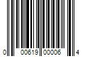 Barcode Image for UPC code 000619000064