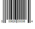 Barcode Image for UPC code 000626000064