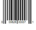 Barcode Image for UPC code 000626000071