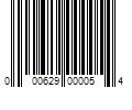 Barcode Image for UPC code 000629000054