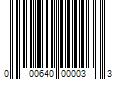 Barcode Image for UPC code 000640000033