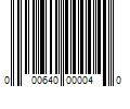 Barcode Image for UPC code 000640000040