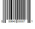 Barcode Image for UPC code 000640000071