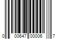 Barcode Image for UPC code 000647000067