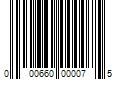 Barcode Image for UPC code 000660000075