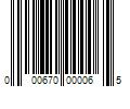 Barcode Image for UPC code 000670000065