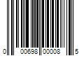 Barcode Image for UPC code 000698000085