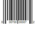 Barcode Image for UPC code 000700000072