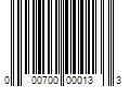 Barcode Image for UPC code 000700000133