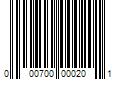 Barcode Image for UPC code 000700000201