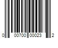 Barcode Image for UPC code 000700000232