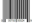 Barcode Image for UPC code 000700000249