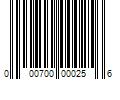 Barcode Image for UPC code 000700000256