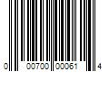 Barcode Image for UPC code 000700000614