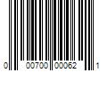 Barcode Image for UPC code 000700000621