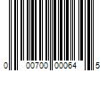 Barcode Image for UPC code 000700000645