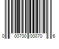 Barcode Image for UPC code 000700000706