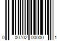 Barcode Image for UPC code 000702000001