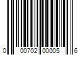 Barcode Image for UPC code 000702000056