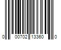 Barcode Image for UPC code 000702133600