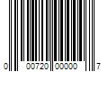 Barcode Image for UPC code 000720000007