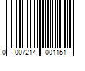 Barcode Image for UPC code 00072140011505