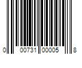 Barcode Image for UPC code 000731000058