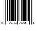 Barcode Image for UPC code 000733000056