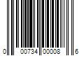 Barcode Image for UPC code 000734000086