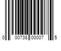 Barcode Image for UPC code 000738000075