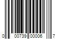 Barcode Image for UPC code 000739000067