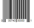 Barcode Image for UPC code 000740000001