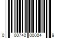 Barcode Image for UPC code 000740000049