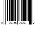 Barcode Image for UPC code 000755000072