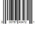 Barcode Image for UPC code 000757434721