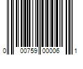 Barcode Image for UPC code 000759000061