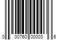 Barcode Image for UPC code 000760000036