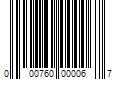 Barcode Image for UPC code 000760000067