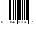 Barcode Image for UPC code 000760000081