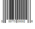 Barcode Image for UPC code 000770000026