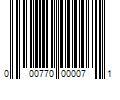 Barcode Image for UPC code 000770000071