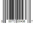 Barcode Image for UPC code 000772004367